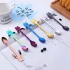 Cucchiaino da caffè in acciaio inossidabile DHL Mini Cat Manico lungo Cucchiaio creativo Utensili per bere Gadget da cucina Posate Stoviglie