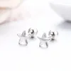 Stud -oorbellen schattige mini kleine vijfpunts sterrenschroef terug voor vrouwen kinderen babymeisjes messing gouden kleur piercing sieraden oorbellen oorbellen