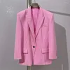 Women's Suits Chic And Elegant Woman Jacket Spring 2023 Korean Fashion Striped Crystal Diamond Women's Suit Coat Set 2 Pieces