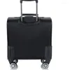 Valises 18 pouces hommes Spinner valise pour chariot de voyage PU bagage à roulettes sac sur roues bagages à roulettes