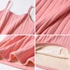 Women's Tanks Camis Thermal Shirt Sleeveless Elastic Velvet Vest Top Sling Warm Underwear Soft thermo shirt women Sexy 2XL 230515