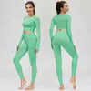 Yoga Outfit Seamless Yoga Suit 2/3/5 Pcs Sports Shirts Crop Top Seamless Leggings Sport Set Gym Clothes Fitness Tracksuit Workout Set Femme 230516