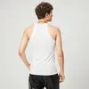 Camisetas sin mangas para hombre, chaleco liso transpirable Sexy, ropa de calle, camiseta de verano con cuello cuadrado para hombre, camiseta sin mangas a la moda con tiras a rayas, jersey