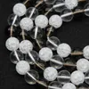 Beads Other Natural Stone Smoky Quartz Snow Cracked Crystal Loose Spacer 6-10mm For Jewelry Making DIY Fashion Bracelet WholesaleOther