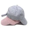 Cappello di compleanno Seersucker 25 pezzi / lotto Cappellino per adulti GA Warehouse Cappelli a strisce rosa DOMIL036