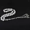 Pendant Necklaces White Turquoise Howlite Beads Stone Jewellery Beaded Necklace Prayer Islamic Tasbih 33