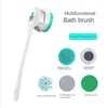 Massager Electric Bath Brush Home Body Cleaning Massage Rubning Mud Brush Automatisk långhandtag Bad Back Electric Brush