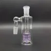 Bongo de água de vidro de 90 graus coletor de cinzas de 14 mm 90° de espessura em vidro pirex borbulhador roxo