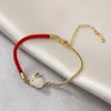 Bedelarmbanden 3 stcs 316l roestvrij staal voortreffelijke armband voor vrouwen meisje mode rood touw keten sieraden verjaardag cadeau 17 5 cm