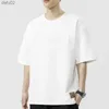 Camisetas masculinas Camiseta de manga curta para o verão masculino novo aço estampado de moda impressa Trendência masculina camisa inferior de manga Men L230515