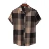 Camisas casuales para hombre Camisa Estilo étnico vintage Estampado de manga corta suelta Uso diario Blusa de oficina de alta calidad Chemise Homme 230516