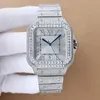Relógio de diamante feito à mão masculino relógio mecânico automático 40mm safira luminosa à prova d'água moda negócios relógios de pulso Montre de Luxe Man