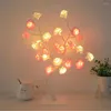 Nattlampor USB -batteridriven LED -bordslampa Rose Flower Bonsai Trees Garland Bedroom Decoration Christmas Home Decor