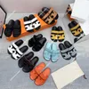 Designer tofflor Classic Beac Flat Sandals Luxury Summer Lady Leater Flip Flops Top Quality Men Kvinnor Slides Storlek 35-45