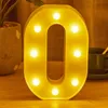 LED Lettre Lumières Sign Light Up Lettres Signe pour Night Light Mariage Fête D'anniversaire À Piles Lampe De Noël Home Bar Décoration ABCD