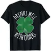 Men's T-skjortor dricker bra med andra St. Patrick's Day Drunk Beer Funny T-shirt 1981 Skjorta Anime kläder för män Bomull Fyra säsonger