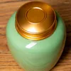 Bottiglie di stoccaggio 650ml 14cm Alta Ceramica Celadon Tè Rotondo Sigillato Barattolo Casa Due Coperchi Vino Festival Affari Regalo di Lusso