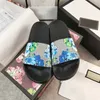 NOUVEAU Web Slides Sandale Pantoufles Plat Bloom Tiger Femmes Caoutchouc Cuir Rose R Vert Noir Blanc Floral Fraise Imprimé Slide Toile Caoutchouc Fleurs Été 19