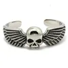 Cuff Men Fashion Gothic Stainless Steel Punk Skl Bracelet Drop Delivery Jewelry Bracelets Otv2R