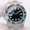 Automatyczne zegarek lewe ręce męskie gmt 2813 Sapphire 904L ze stali nierdzewnej sportowe lumowe piwo luksusowe zegarki x0qcq