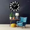 Wall Clocks Black And White Windmill Large Digital Mute Decorative Clock Living Room Decoration Study