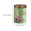 Storage Bottles Tea Coffee Sugar Containers Porcelain Tin Ceramic Jar Chinese Seasoning Traditional