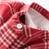 Kvinnors sömnkläder 2023 Spring Female Casual Plaid Nightgown Ladies Top-End Cotton Sleep Dress Women Lång ärm Turn-up Collar Sleepshirts