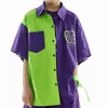 Scen Wear Fashion Purple Coat Loose Shorts Suit For Girls Jazz Modern Dance Costumes Boys Hip Hop Streetwear Rave Clothes DN15331