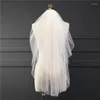 Bridal Veils Two Layer Wedding Veil With Comb Solid Color Soft Tulle White Ivory Woman Accessories