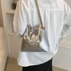 22% OFF Bag 2024 New Launch Designer Handbag Spring Line Textured Car Sewing Pearl Chain Women's Popular Oblique Cross Bucket for Women