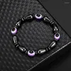 Braccialetto goccia d'acqua moda nero ematite naturale braccialetti di pietra magnetica braccialetti per le donne regali perdita di peso gioielli dimagranti