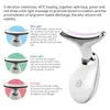 Face Care Devices EMS Thermal Neck Hefsing en Draai Massager Electric MicroRrent Wrinkle Remover LED PON schoonheidsapparaat voor vrouw 230515