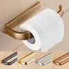Toalettpappershållare Rollhållare Guld Rack Tissue Wall Mounted Ranger Gold/Chrome Badrumsmaskinvarutillbehör