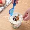 200Pcs/Lot Red Blue Green Transparent Plastic Ice cream Spoon Fruit Scoop Milk Powder Scoop Wholesale