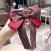 Broches Mode Ruban Arc Broche Strass Bowknot Col Cravate Accessoires Corsage Pins Chemise Cravate Pour Femmes Bijoux