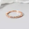 Band Rings Zhouyang Slim Engagement Ring For Women Simple Micro Zircon White Gold Color Dainty Ring Wedding Presents Fashion Jewelry