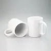 Tasses de sublimation blanches de 11 oz Tasses en céramique vierges Tasses à café en céramique Blancs de sublimation Tasse classique pour café lait cacao chaud thé latte pour bricolage M18