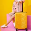 Suitcases Personalized Text Travel Suitcase Women Ins Net Red Trolley Luggage Universal Wheel Fashion Korean Men Password Box