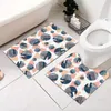 Bath Mats U-shaped Bathroom Toilet Water Absorbing Floor Mat Rectangular Non-slip Two Pieces Set Foot Pad Washable Carpet