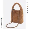 Evening Bags Likebag Fashion Neoprene Woven Bag Handwoven Handbags Nylon Large Capacity Messenger with Clutch