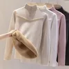 Kobiety swetry eleganckie solidne zabezpieczenie za szyję anty-paczki kobiety zimowe sweter odzieży jesień