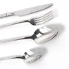 Flatvaruuppsättningar Jaswehome High-end 4st Set 304SS Steak Knife Fork Spoon Rostfritt stål Cutlery Coderware Upskalig Silverware