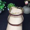 Bangle handgemaakte natuurlijke granaatstrengstandarmband kristallen kralen wrap armbanden gelukkige kleur voor vrouwelijke armbanden