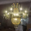 Lampy wiszące nowoczesne w stylu europejskim lampa sufitowa Restauracja El Guest Villa Duplex Building Sala luksusowa krystaliczna kryształowy żyrandol