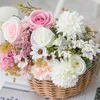 Decoratieve bloemen 7 hoofden kunstmatige daisy bloemen plakboeking kerst bruiloft feestje boeket huishoudelijke producten vazen ​​voor woningdecoratie