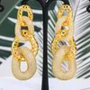 Dangle Earrings Siscathy Luxury Statement Cubic Zirconia Link Thick Chain Drop For Women 2023 Fashion Banquet Dubai Jewelry