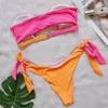 Swim Wear Para Praia Cameo Push Up Bikini Set Wame Bandeau Swimsuit Luxury Bikini Женщины -купальники бразильский купальный костюм 230515