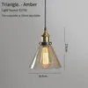 Lampes suspendues américain rétro Led Suspension lumière créative chambre décors pour la maison accessoires couleur ambre verre suspension lampe