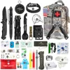 Emergency Survival Kit and First Aid Kit, Professional Survival Gear Tool with Tactical Molle Pouch and Emergency Tent for Earthquake, Outdoor Adventure, Camping,