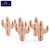 Baby Teethers Toys 10pc Wooden Teether Animals Beech Teething Grasping Wooden Animal Toy Rodent Baby Teether Pendant DIY Pacifier Chain Kids Goods 230516